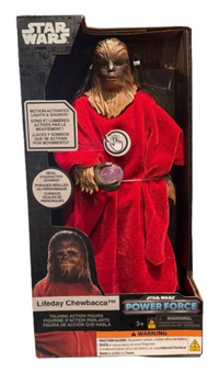 Disney Parks Star Wars Lifeday Chewbacca Power Force Talking Action Figure New