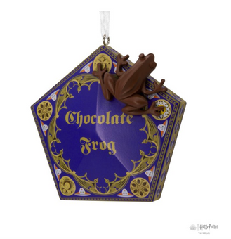 Hallmark Collectable Harry Potter Chocolate Frog Christmas Ornament New With Box
