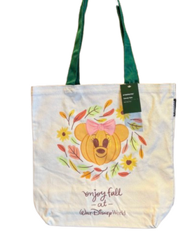 Disney Parks Halloween Starbucks Minnie Mouse Pumpkin Tote Canvas Tote New W Tag
