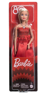 Mattel 80th Anniversary Ruby Red Barbie Doll Toy New With Tag