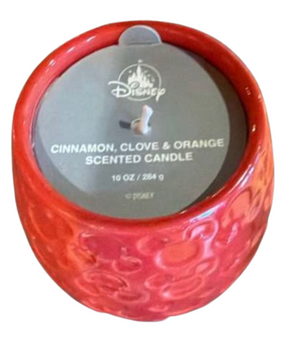 Disney Parks Mickey Mouse Holiday Icon Red Candle Cinnamon Orange New with Tag