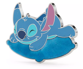 Disney Parks Stitch on Pillow Pin Lilo & Stitch New With Card