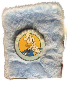 Disney Parks Donald Duck Plush Journal Blue New With Tag