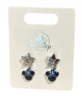 Disney Parks Mickey Mouse Sorcerer Fantasia Earring Set New With Tag