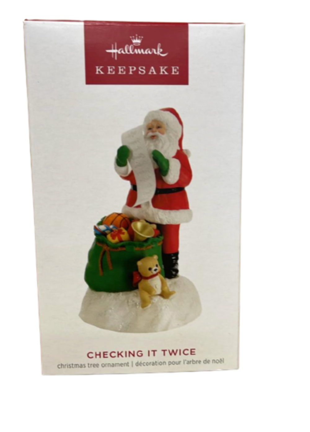 Hallmark 2023 Keepsake Santa Checking It Twice Christmas Ornament New with Box