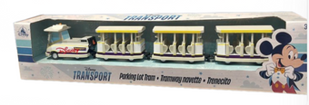 Disney Parks Mickey Mouse Tram Car Parking Lot Toy Playset Die Cast New With Tag