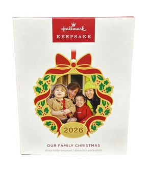 Hallmark Our Family Christmas 2026 Photo Frame Metal Ornament New With Box