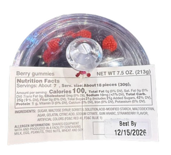 Universal Studios Harry Potter Berry Gummies Candy Honeydukes Cup New W Tag