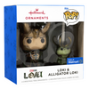 Hallmark Marvel Pop! Funko Loki and Alligator Loki Christmas Ornament Set New