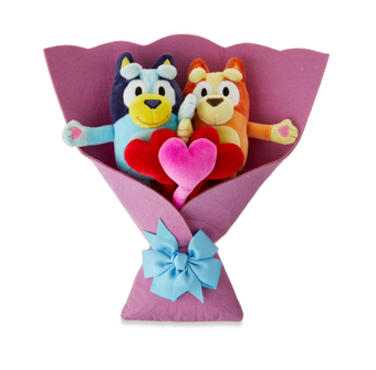 Bluey Plush Bouquet 5-Piece Set – Valentine's Gift Love Flowers New With Tag