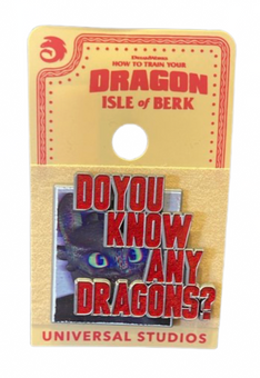 Universal Studios How to Train Your Dragon Do You Know Any? Pin New With Card