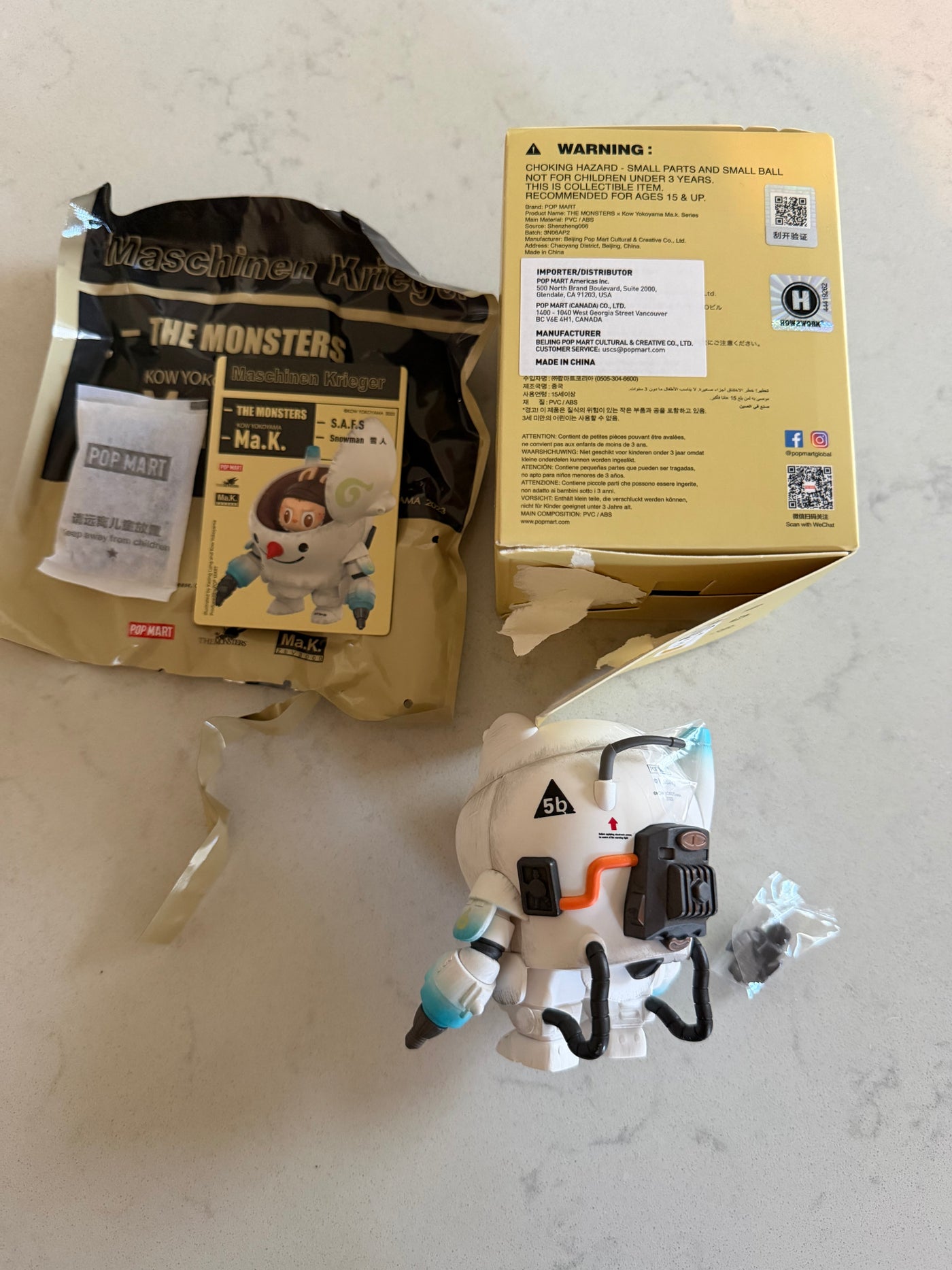 Pop Mart Labubu The Monsters x Kow Yokoyama Ma.k Snowman New w Box USA SELLER