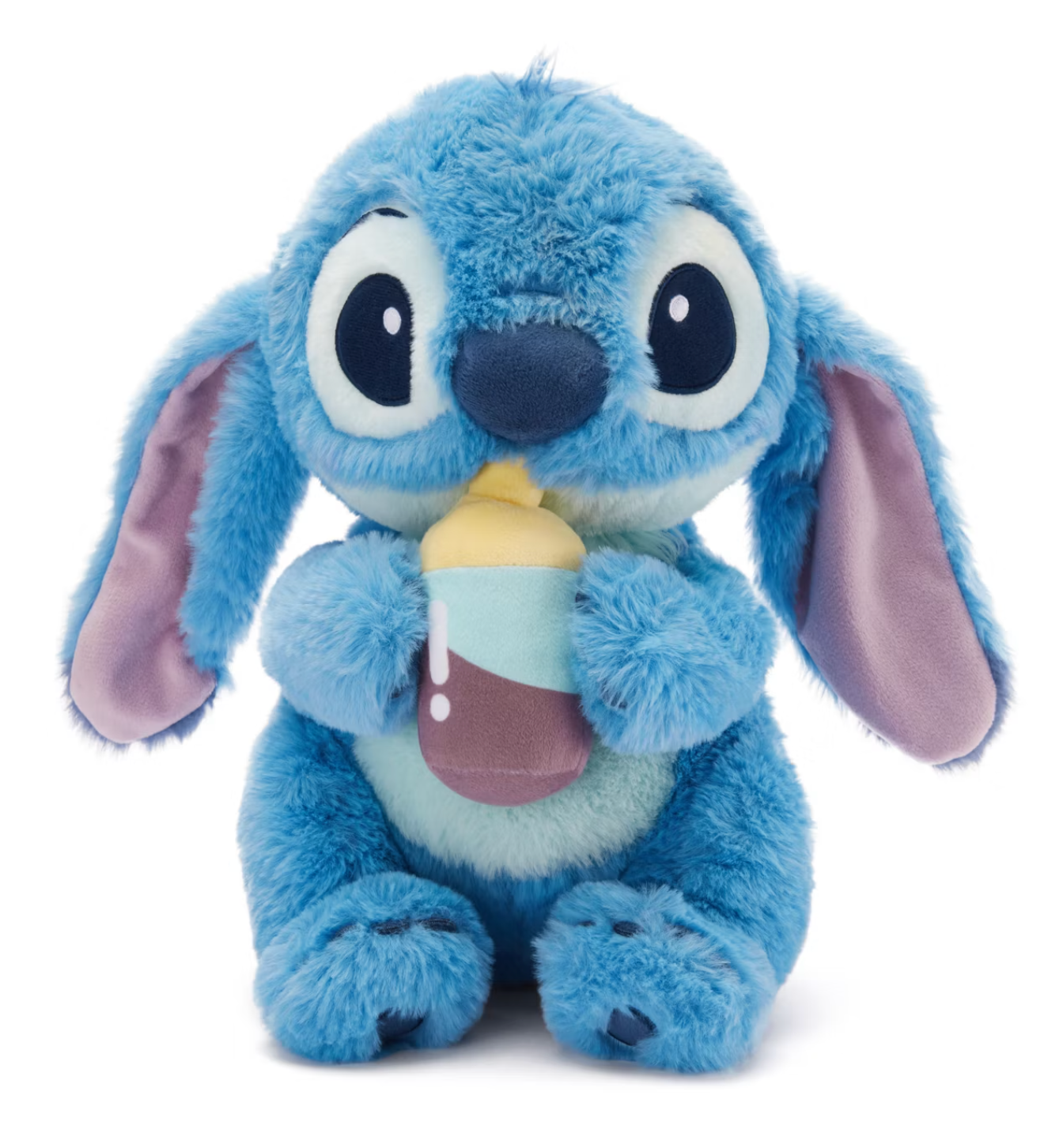 Disney Store Japan Stitch with Bottle Medium Soft Toy Lilo and Stitch New