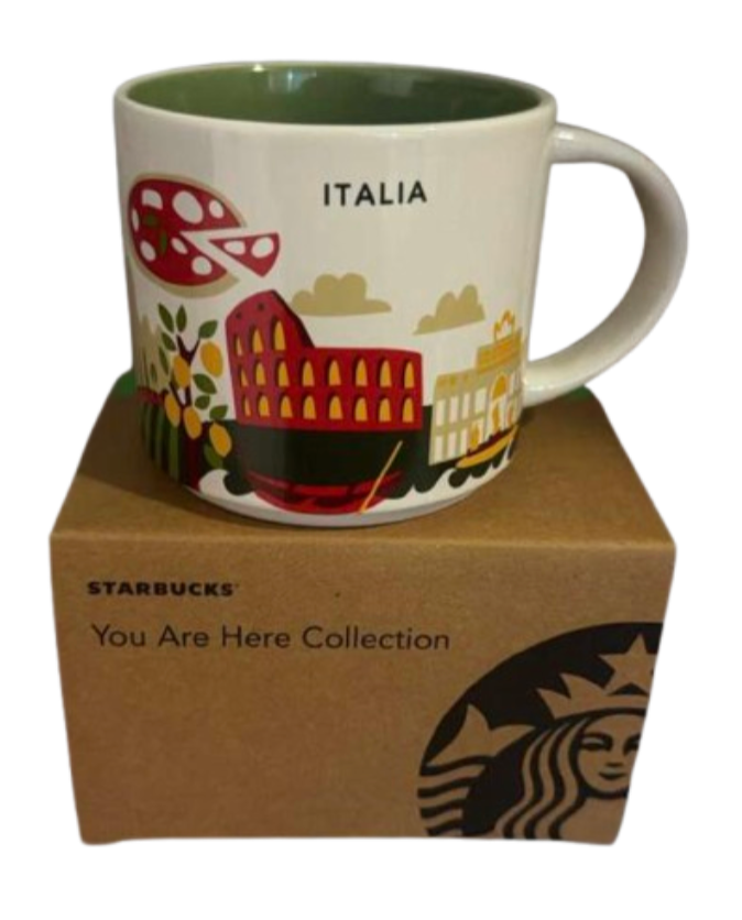 Starbucks You Are Here Collection ITALIA Italy Ceramic Coffee Mug New With Box