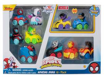 Disney Spidey and His Amazing Friends Amazing Mini Vehicles - 10pk New With Box