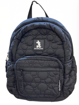 Disney Parks Mickey Mouse Icon Quilted Backpack Bag Black New with Tag