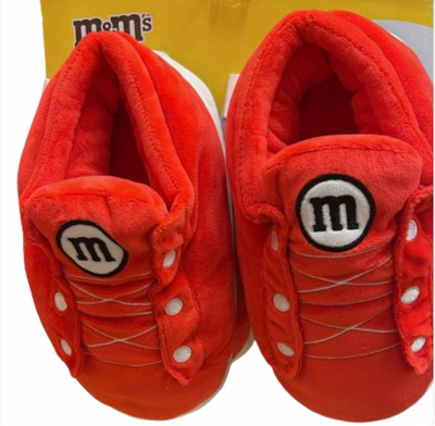 M&M's World Red Characters Plush Slippers Youth S/M New with Tag