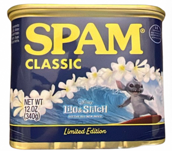 SPAM Limited Edition Lilo & Stitch Classic Lunch Meat - 12oz New Sealed