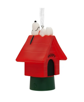 Hallmark Peanuts Snoopy's Doghouse Light Up Christmas Ornament New With Tag
