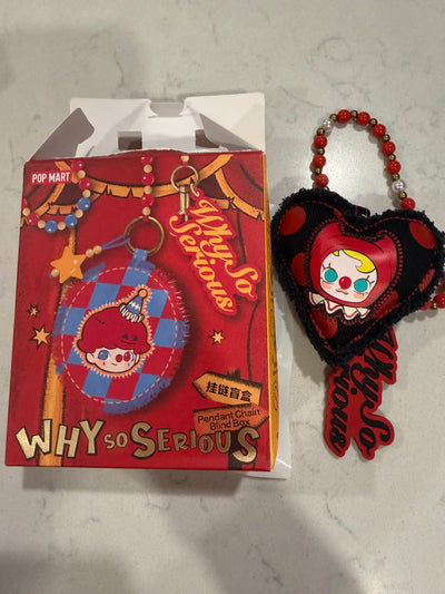 Pop Mart Labubu Why So Serious? Pendant Chain Crimson Dancer Clown USA New