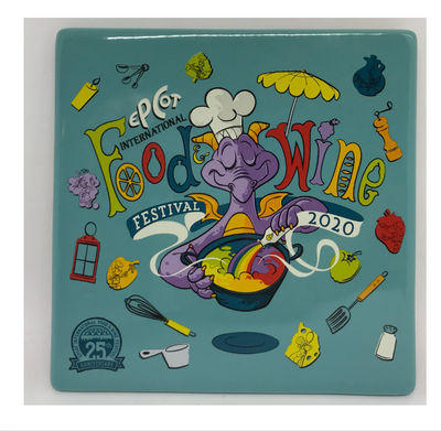 Disney Parks Food and Wine Festival Figment Hot Plate Trivet Conversions New
