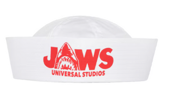 Universal Studios Jaws Shark Adult Sailor White Hat New with Tag