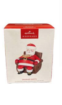 Hallmark 2024 Keepsake Snoring Santa Christmas Ornament With Sound Motion New