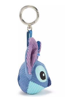 Disney Parks Stitch Corduroy Plush Keychain Bag Charm Lilo & Stitch New with Tag