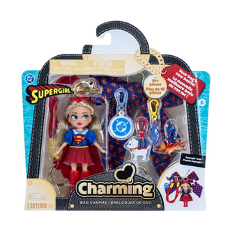 DC Supergirl Charming Doll Bag Charm with Accessories Toy New with Box