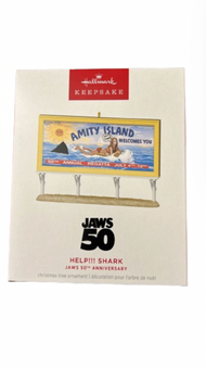 Hallmark Keepsake 2025 Jaws 50th Help!!! Shark Christmas Ornament New with Box