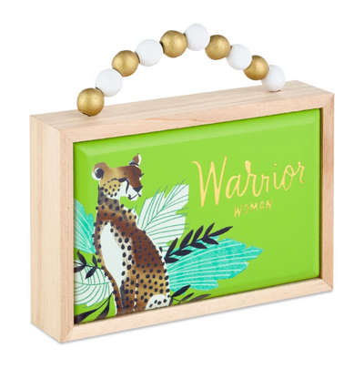 Hallmark Warrior Woman Wood Quote Sign New