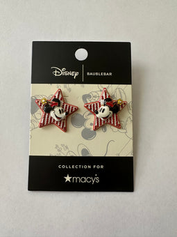 Disney Baublebar for Macy's Minnie Star Stud Earrings New with Card