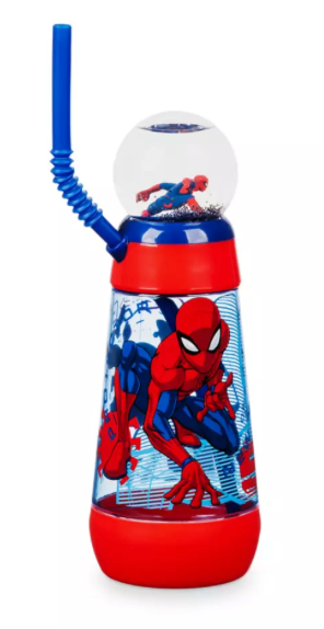 Disney Parks Marvel Spider-Man Snowglobe Tumbler with Straw New With Tag