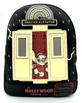 Disney Parks Tower of Terror Stitch Donald Mickey Loungefly Backpack New W Tag