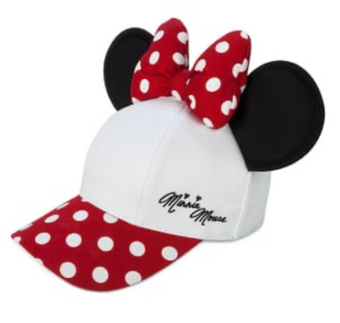 Disney Parks Baseball Cap For Adults Minnie Mouse Ears Polka Dots New with Tag