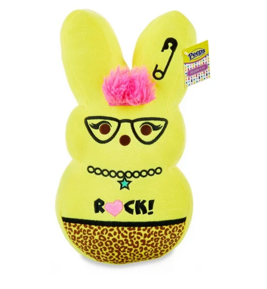 Peeps Peep Easter 15in Emo Yellow Punk Rock Bunny Plush New with Tag I Love Characters