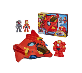 Disney Jr. Marvel Iron Man his Awesome Friends Giant-Sized Armor Iron Jet New