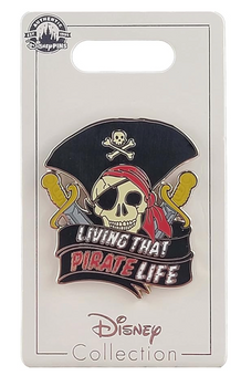 Disney Parks Pirates of the Caribbean Skull Living That Pirate Life Pin New