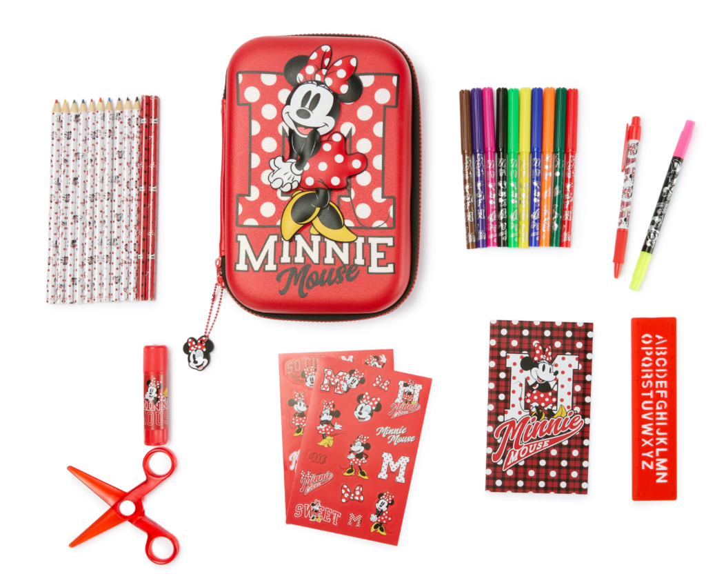Disney Parks Minnie Mouse Zip-Up Stationery Kit New With Tag