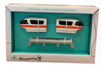 Disney Parks Mousewares Monorail Salt & Pepper Shaker New with Tag