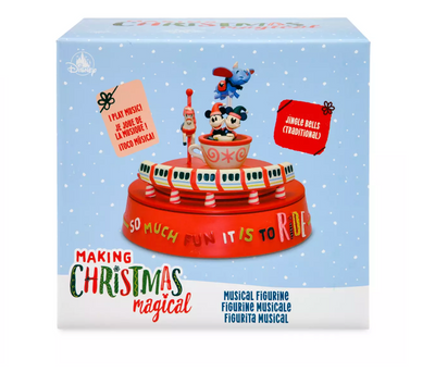 Disney Parks Mickey and Minnie Monorail Holiday Musical Figure New with Box