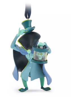 Disney Parks Hatbox Ghost Figural Haunted Mansion Christmas Ornament New W Tag