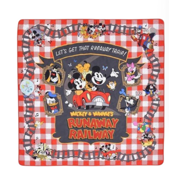 Disney Parks Mickey and Minnie Runaway Railway Picnic Blanket New with Tag