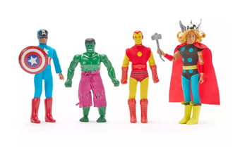 Disney Parks Marvel Avengers Mego Action Figure Replica Set Super Heros Toy New