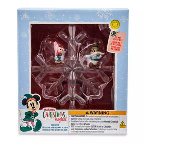 Disney Chip 'n Dale Elf Light-Up Holiday Christmas Tree Topper New with Box