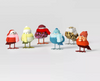 Target Wondershop 6pc Featherly Friends Fabric Bird Holiday Figurine Set New