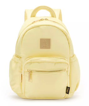 Disney Parks Mickey Mouse Satin Backpack Bag Joyful Yellow New With Tag