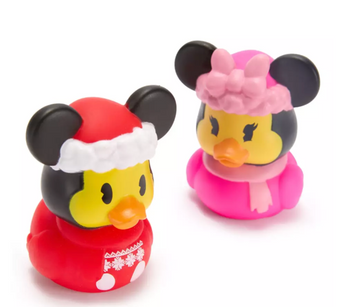Disney Parks Mickey Minnie Mouse Holiday Rubber Duck Set Duckalooz New With Tag