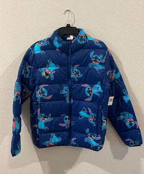 Disney Parks Stitch Puffer Jacket Size Large New with Tag
