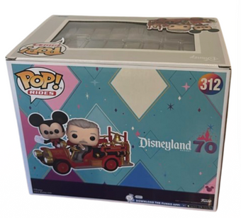 Funko Pop! Rides Disneyland 70th Mickey Mouse & Walt of Fire Engine New with tag